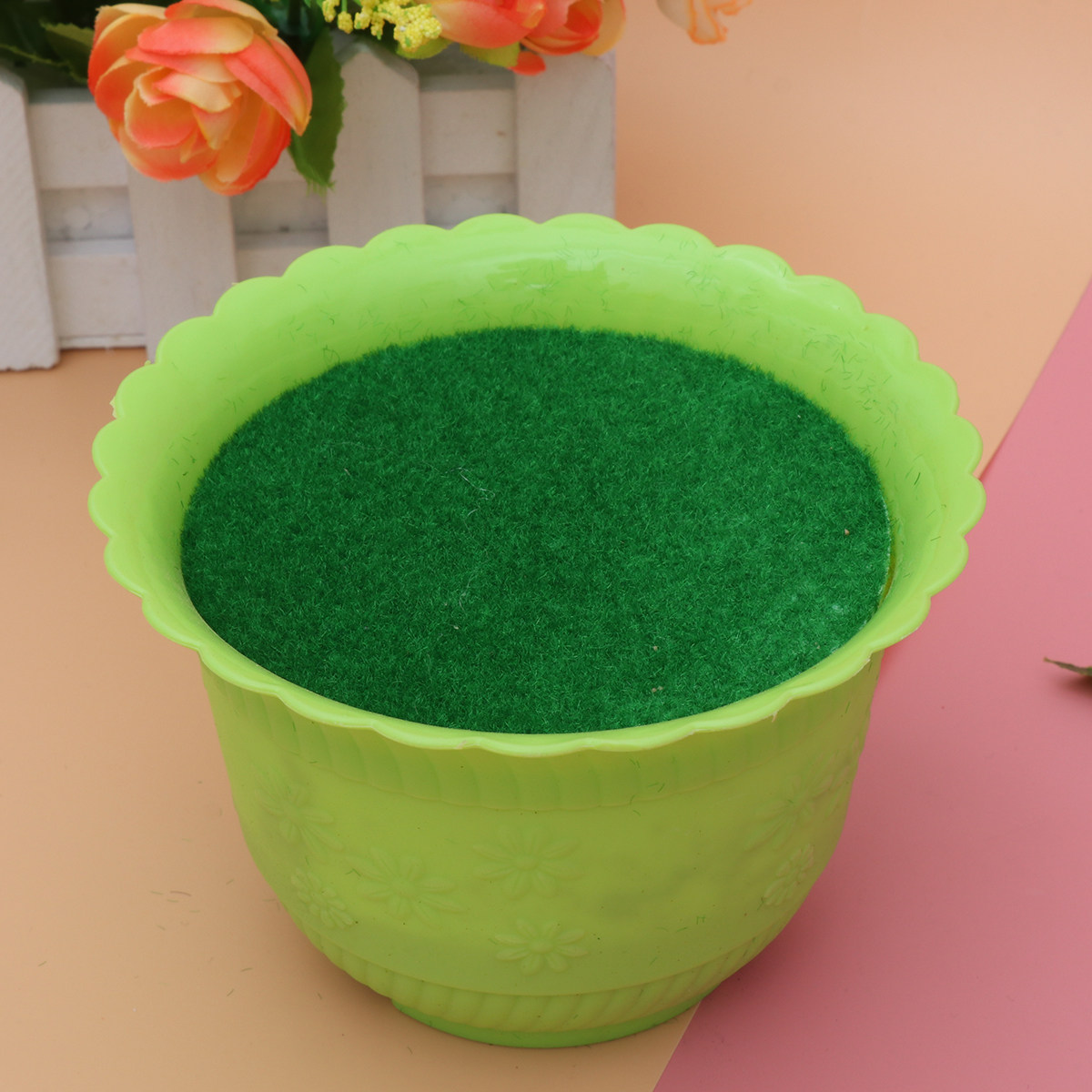 Florist Flower Supply - 1 ชิ้น กระถางดอกไม้ ดินปลูกดอกไม้เทียมสีเขียว คุณภาพพรีเมียม ฐานสำหรับสวนในบ้าน