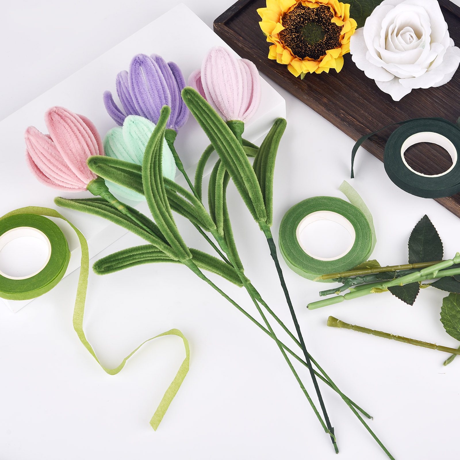 30 หลาดอกไม้ Stem เทป Corsages - Florist Supply Bulk บทวิจารณ์และราคา